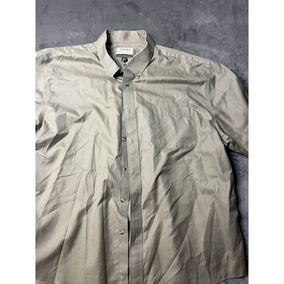 Cabela Outfitter Series Mens Button Down Short Sleeve Short 3XL Tan - Picture 1 of 5
